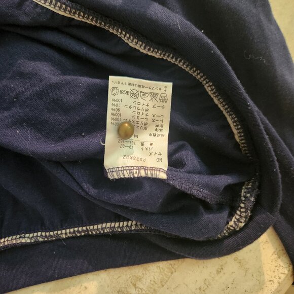 Axes Femme High ruffle collar Navy blue Victorian style shirt size M - Picture 2 of 7